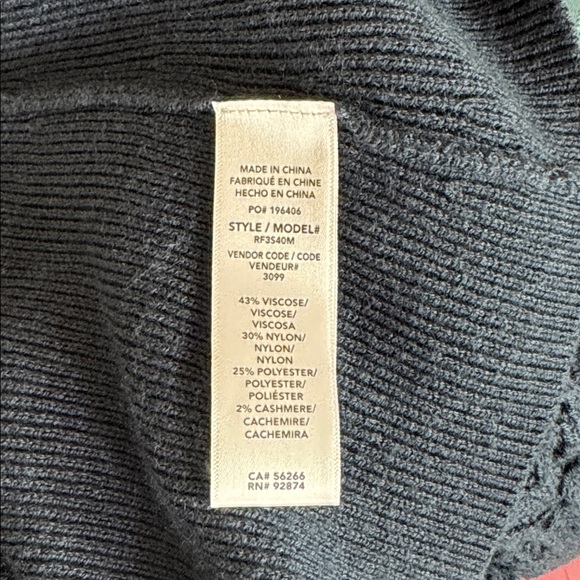 Splendid Pointelle Sweater Size Small Navy Blue Crewneck‎ - Picture 11 of 14